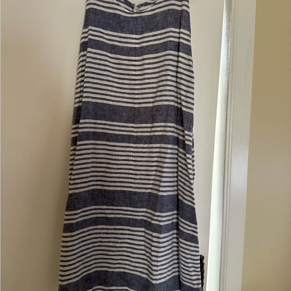 Old Navy Blue and Cream Maxi Dress A-line Casual